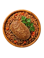 Котлета с гречкой